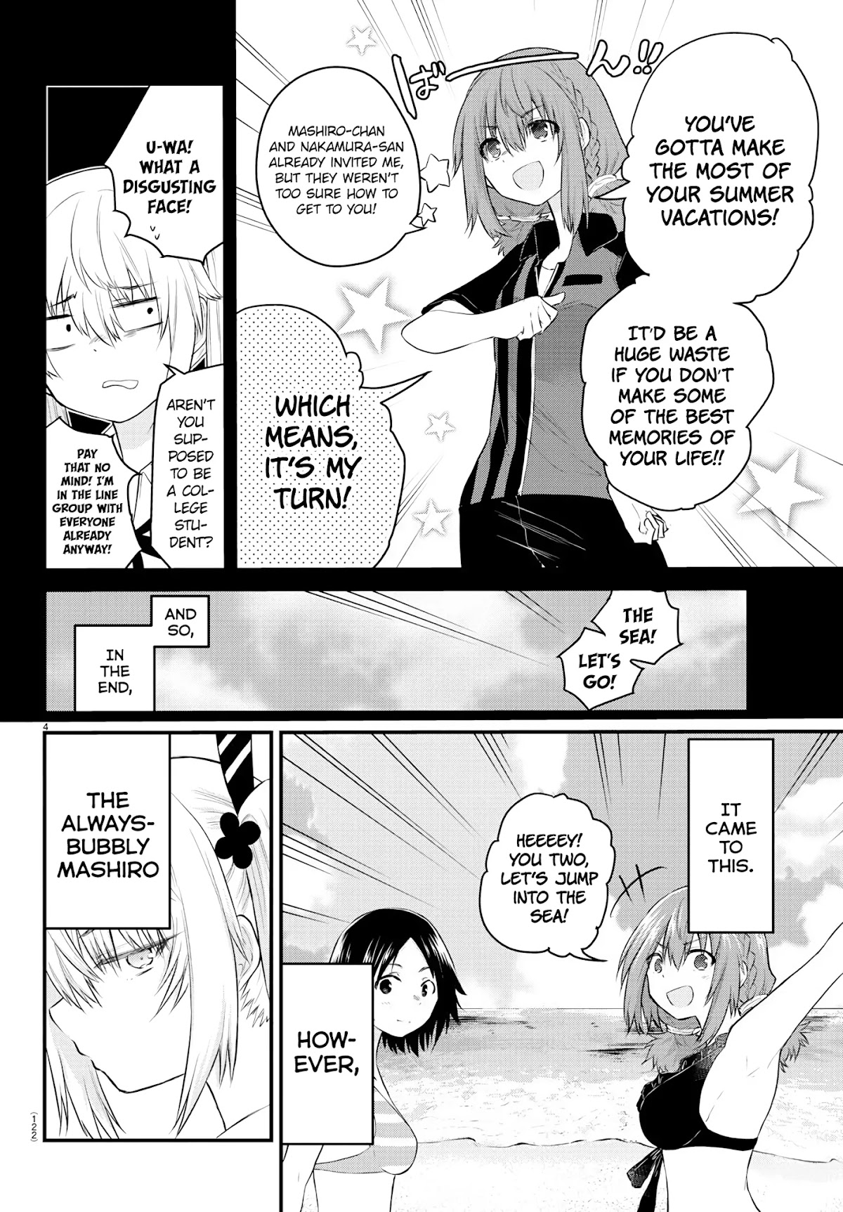 The Mute Girl and Her New Friend (Serialization) Chapter 18 page 4 - Chapter 18: Mashiro and the Sea