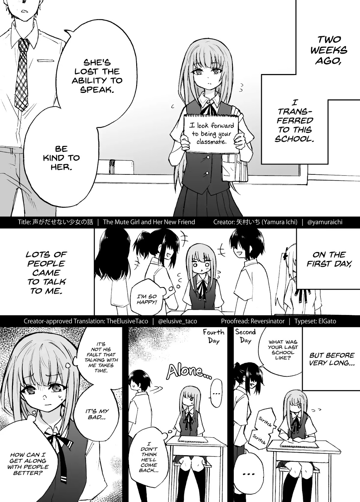 The Mute Girl and Her New Friend Chapter 1 page 2 - Chapter 1