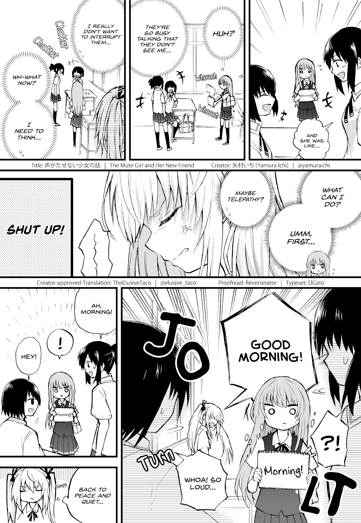 The Mute Girl and Her New Friend Chapter 2 page 3 - Chapter 2: Greetings