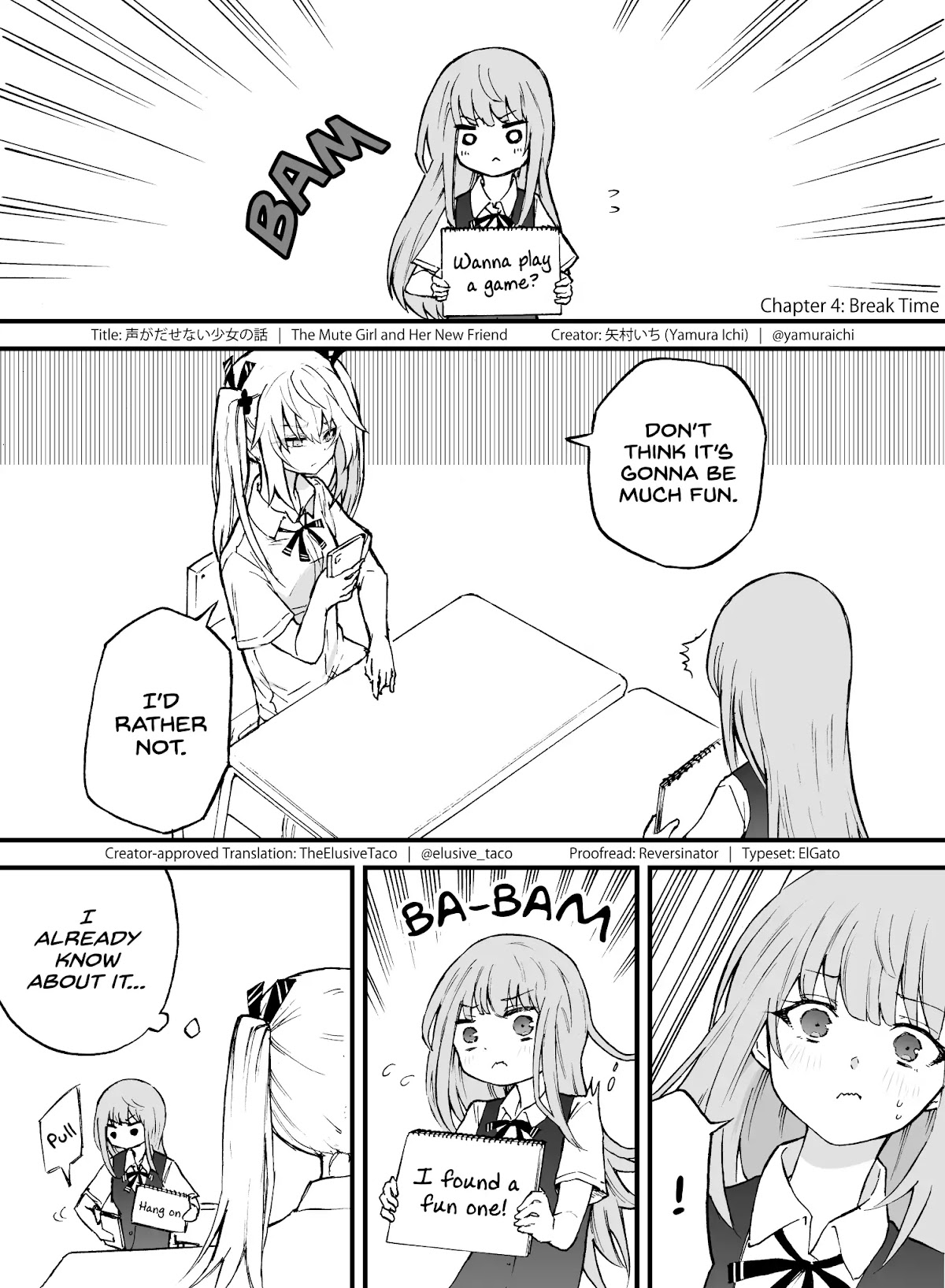 The Mute Girl and Her New Friend Chapter 4 page 1 - Chapter 4