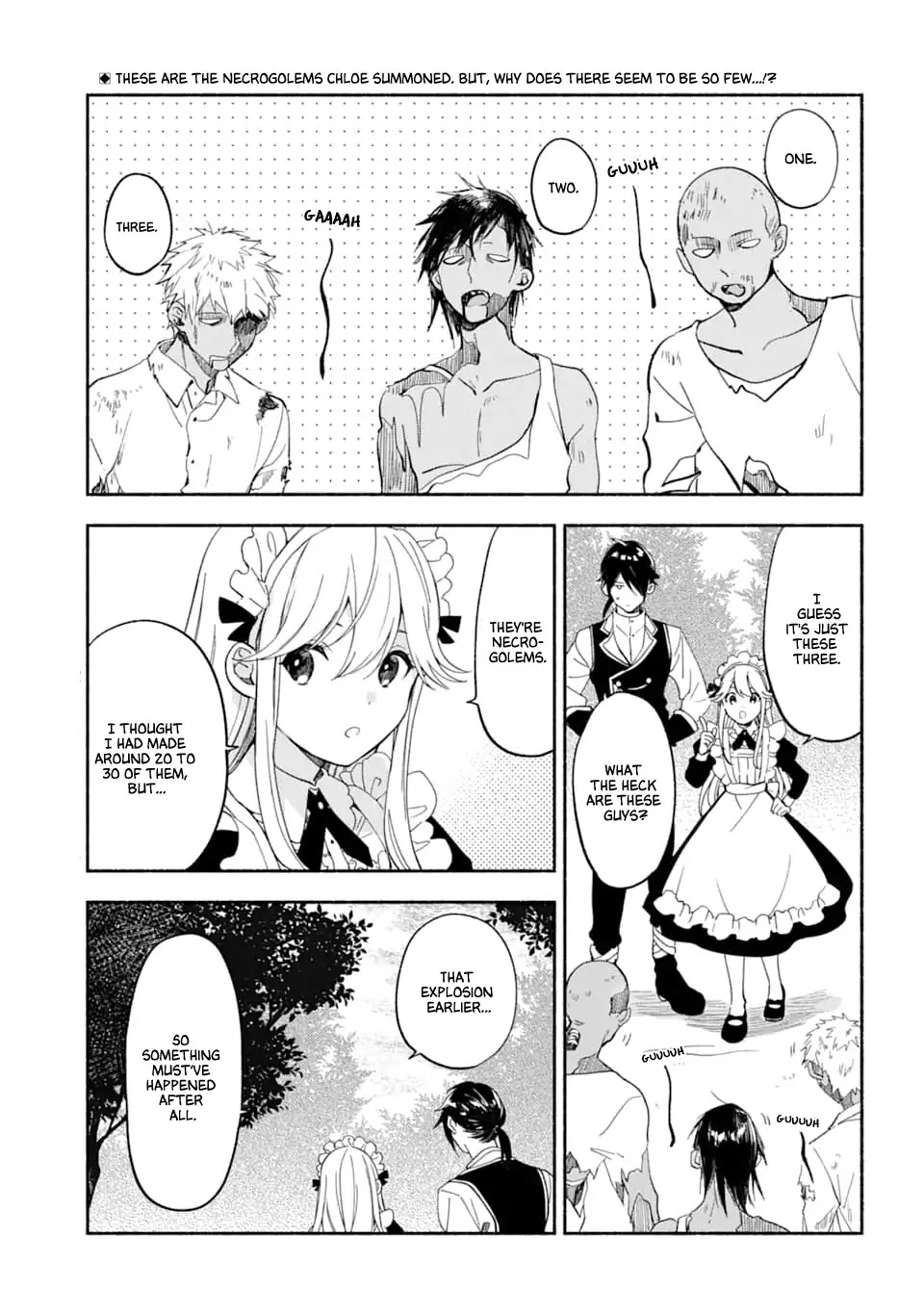 The Necromancer Maid Chapter 8 page 1 - Chapter 8: The Forest Zombies and the Field-Tending Zombies