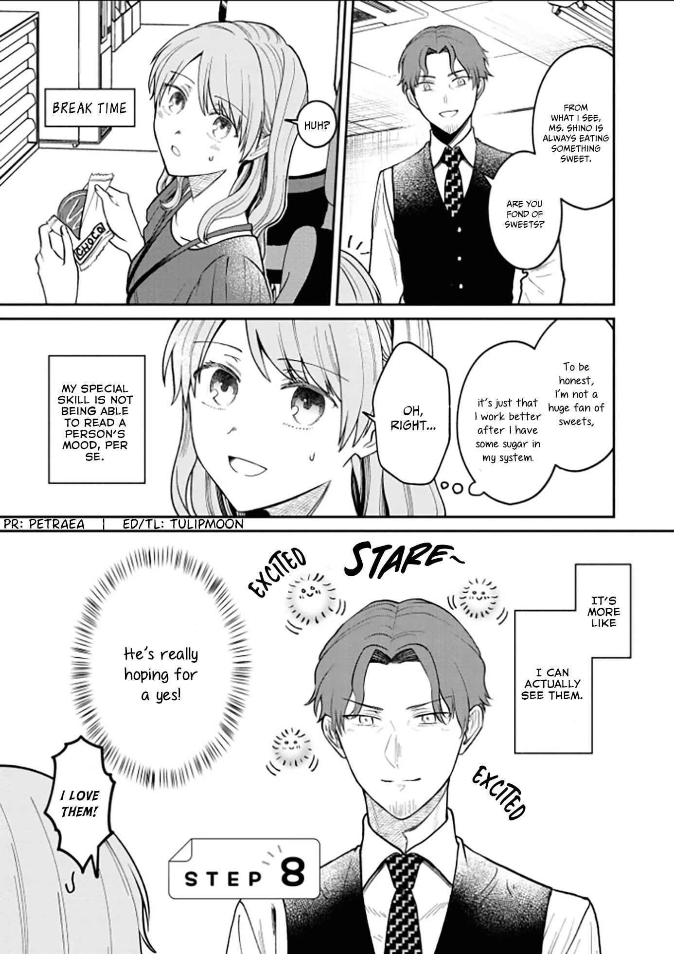 The New-Hire Who Could "Read" Emotions and the Unsociable Senpai Chapter 8 page 1 - Chapter 8