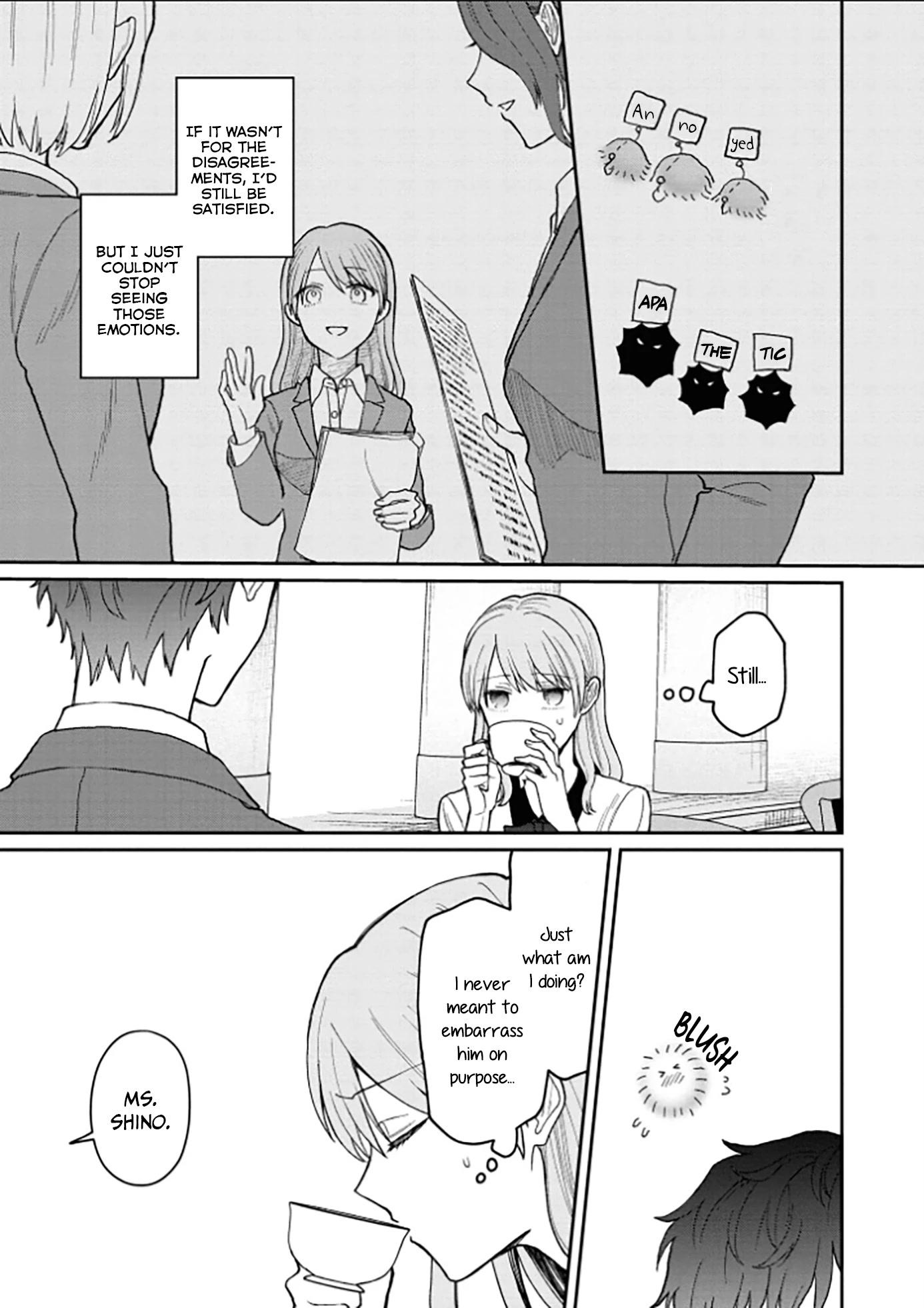 The New-Hire Who Could "Read" Emotions and the Unsociable Senpai Chapter 9 page 8 - Chapter 9