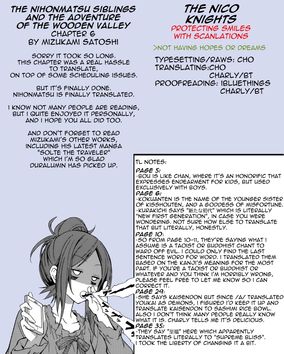 The Nihonmatsu Siblings and the Adventure of Wooden Valley Chapter 6 page 40 - Chapter 6: The Nihonmatsu Siblings and the Treasure of the Wooden Valley [END]