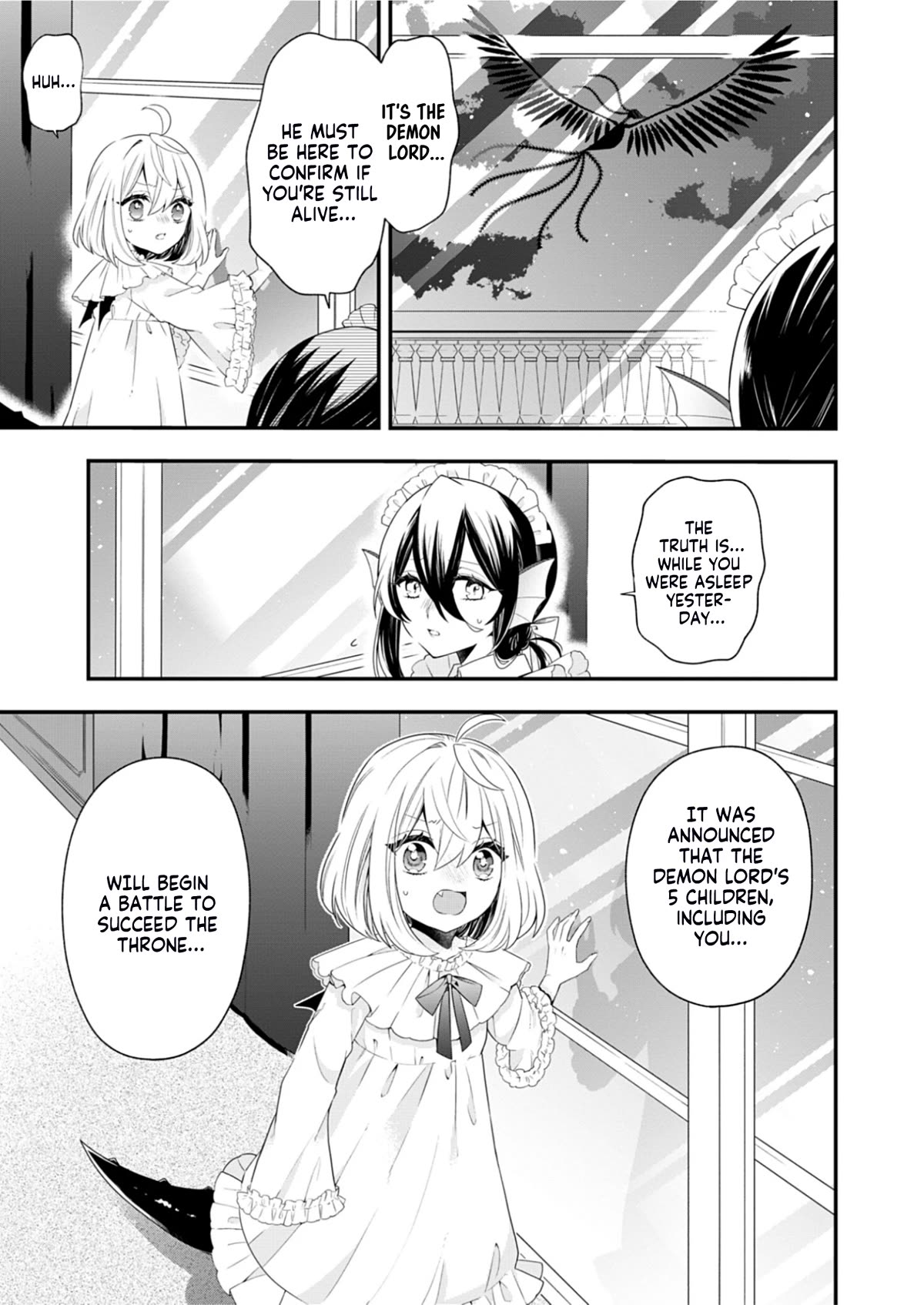 The Old Man That Was Reincarnated as a Young Girl in the Demon World Wants to Become the Demon Lord for the Sake of Peace Chapter 1 page 13 - Chapter 1: The Beginning, a Crimson Night