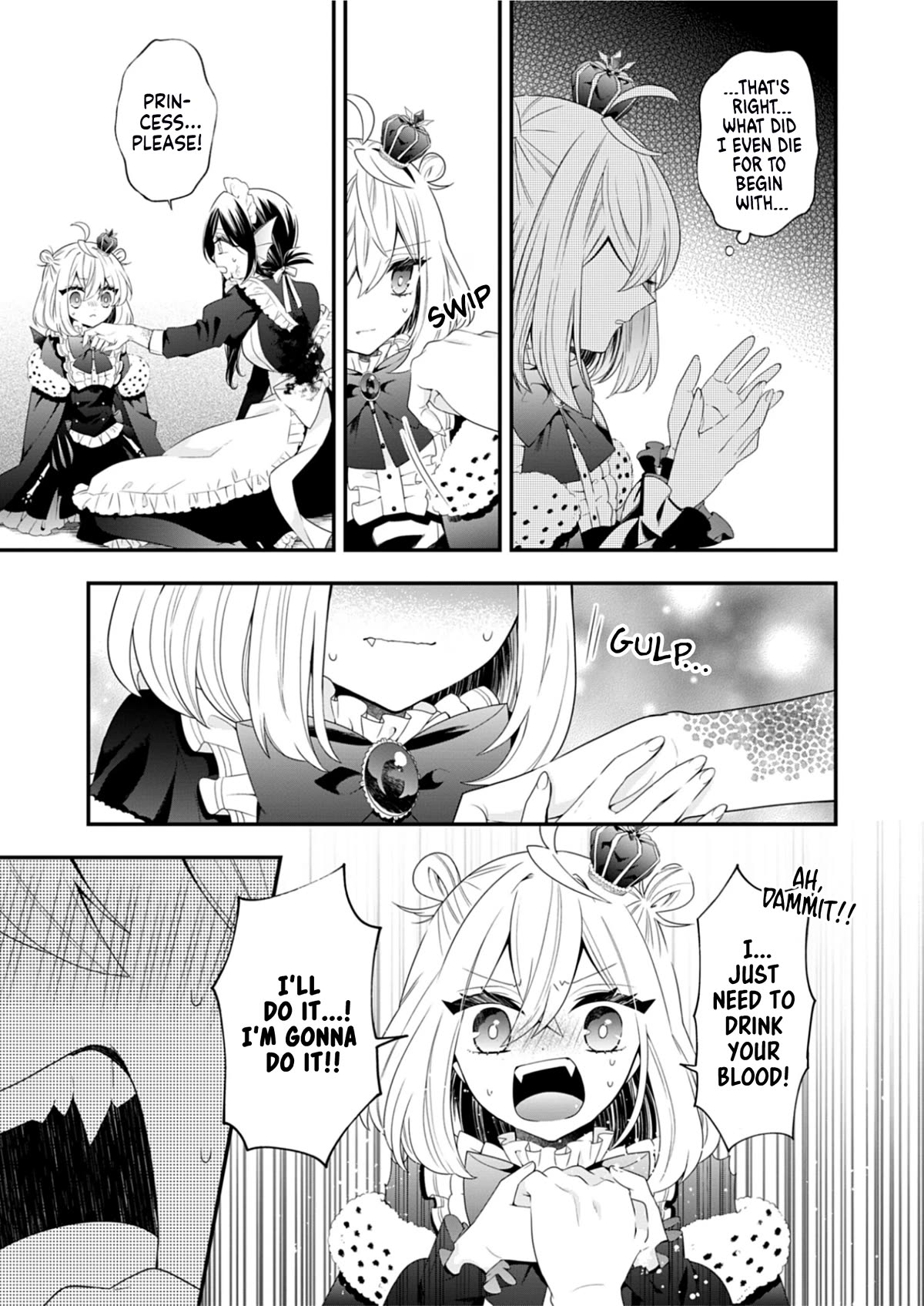 The Old Man That Was Reincarnated as a Young Girl in the Demon World Wants to Become the Demon Lord for the Sake of Peace Chapter 1 page 22 - Chapter 1: The Beginning, a Crimson Night