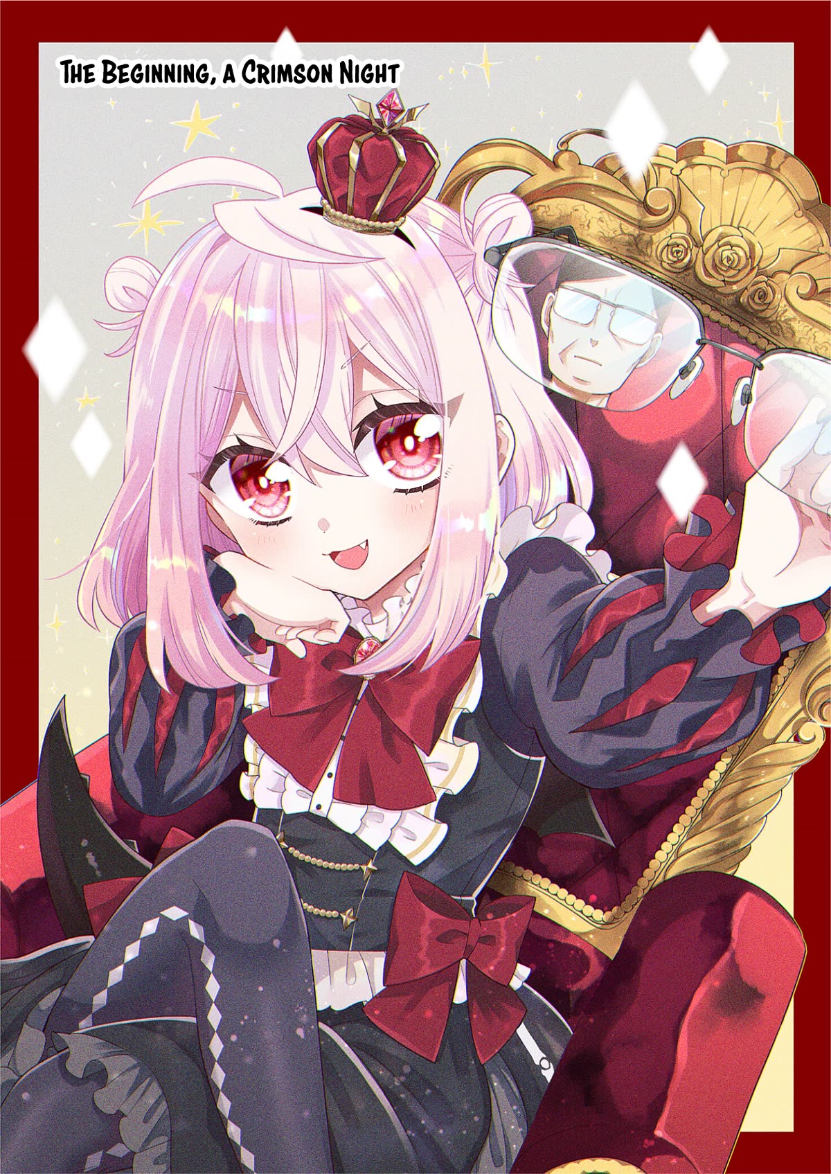 The Old Man That Was Reincarnated as a Young Girl in the Demon World Wants to Become the Demon Lord for the Sake of Peace Chapter 1 page 3 - Chapter 1: The Beginning, a Crimson Night