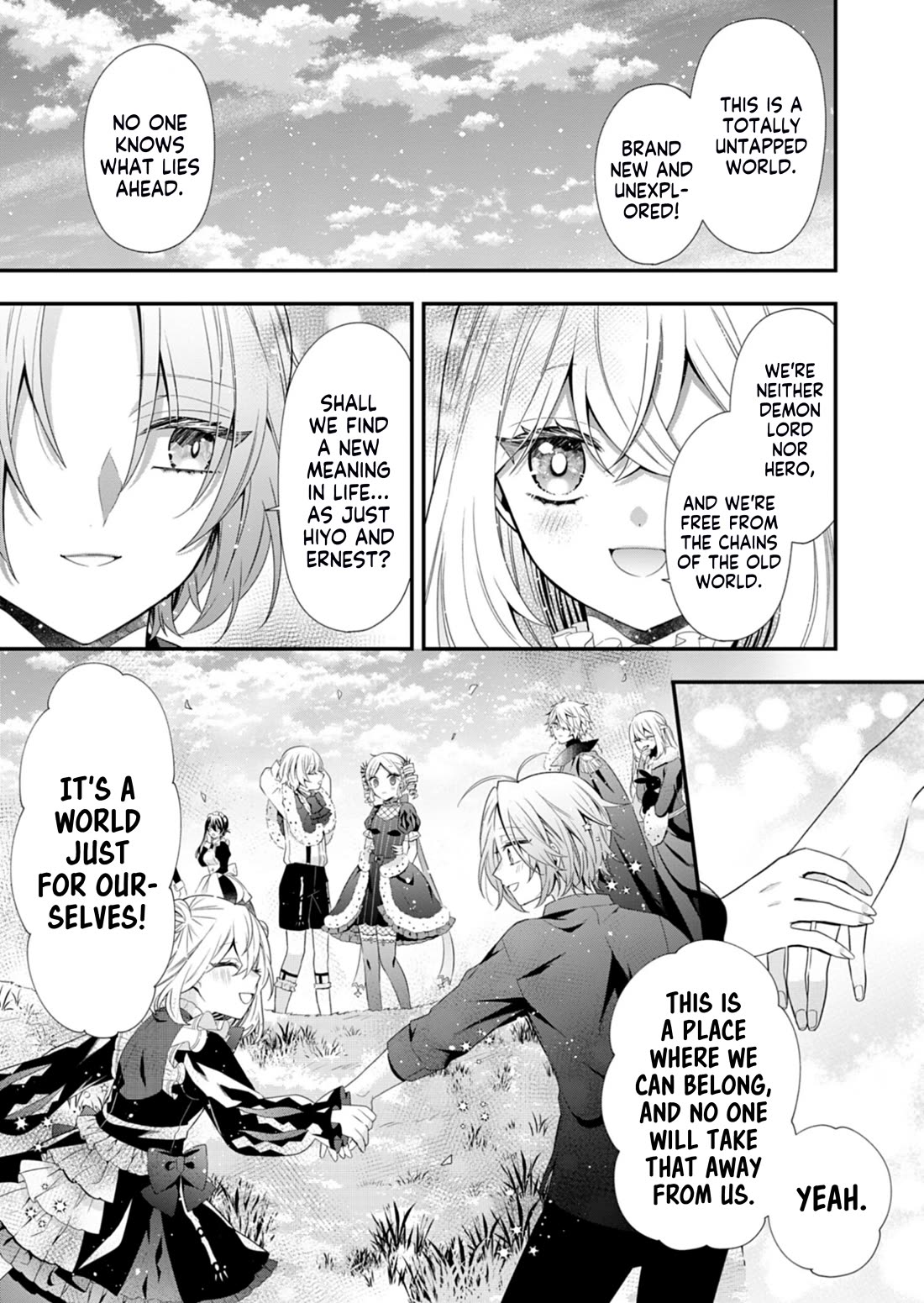The Old Man That Was Reincarnated as a Young Girl in the Demon World Wants to Become the Demon Lord for the Sake of Peace Chapter 13 page 32 - Chapter 13: The Rotting Crown, Arriving at a Sunlit Shambhala [END]