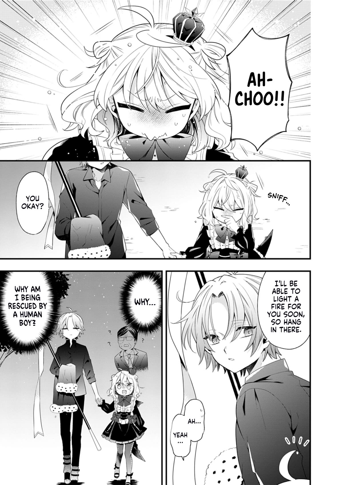 The Old Man That Was Reincarnated as a Young Girl in the Demon World Wants to Become the Demon Lord for the Sake of Peace Chapter 2 page 1 - Chapter 2: Mirrors That Reflect the Golden Moon