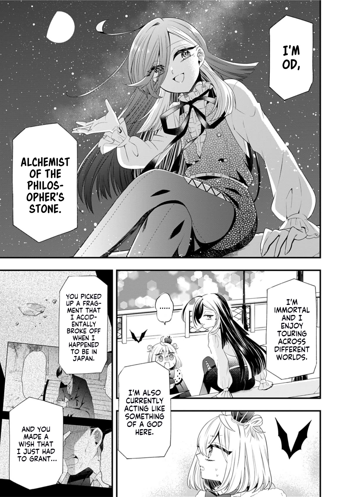 The Old Man That Was Reincarnated as a Young Girl in the Demon World Wants to Become the Demon Lord for the Sake of Peace Chapter 3 page 10 - Chapter 3: Alchemist of the Blue Philosopher's Stone