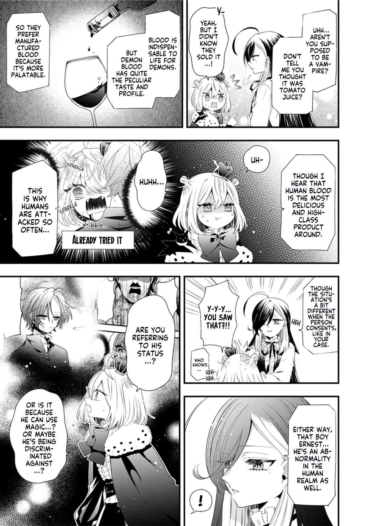 The Old Man That Was Reincarnated as a Young Girl in the Demon World Wants to Become the Demon Lord for the Sake of Peace Chapter 3 page 14 - Chapter 3: Alchemist of the Blue Philosopher's Stone