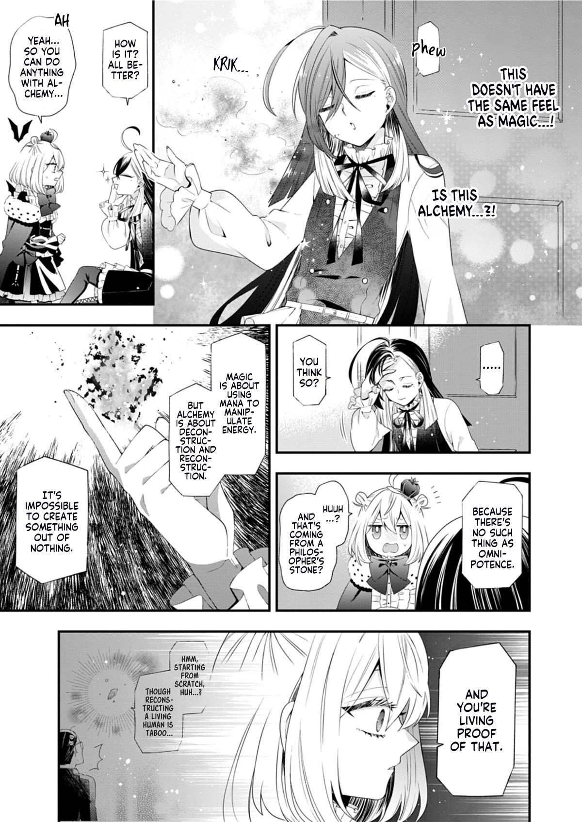The Old Man That Was Reincarnated as a Young Girl in the Demon World Wants to Become the Demon Lord for the Sake of Peace Chapter 3 page 18 - Chapter 3: Alchemist of the Blue Philosopher's Stone