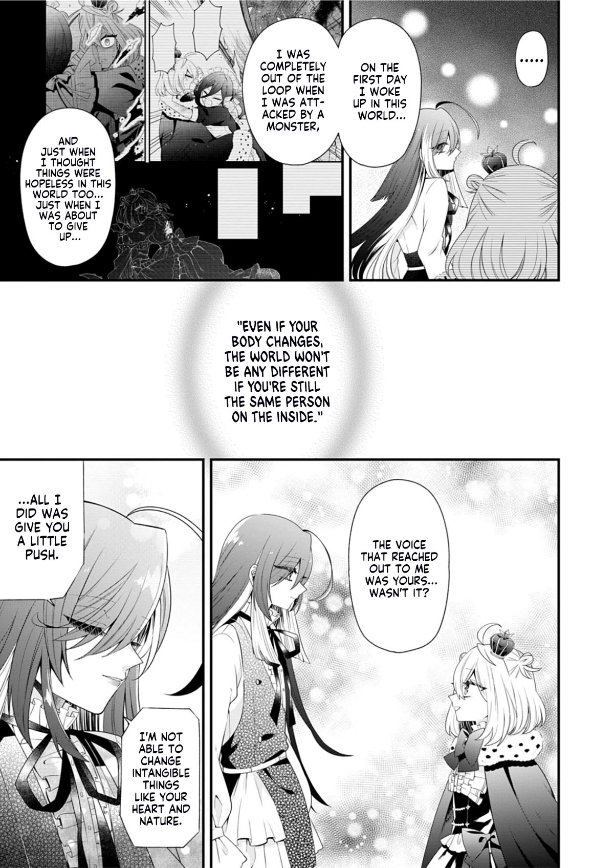 The Old Man That Was Reincarnated as a Young Girl in the Demon World Wants to Become the Demon Lord for the Sake of Peace Chapter 3 page 28 - Chapter 3: Alchemist of the Blue Philosopher's Stone