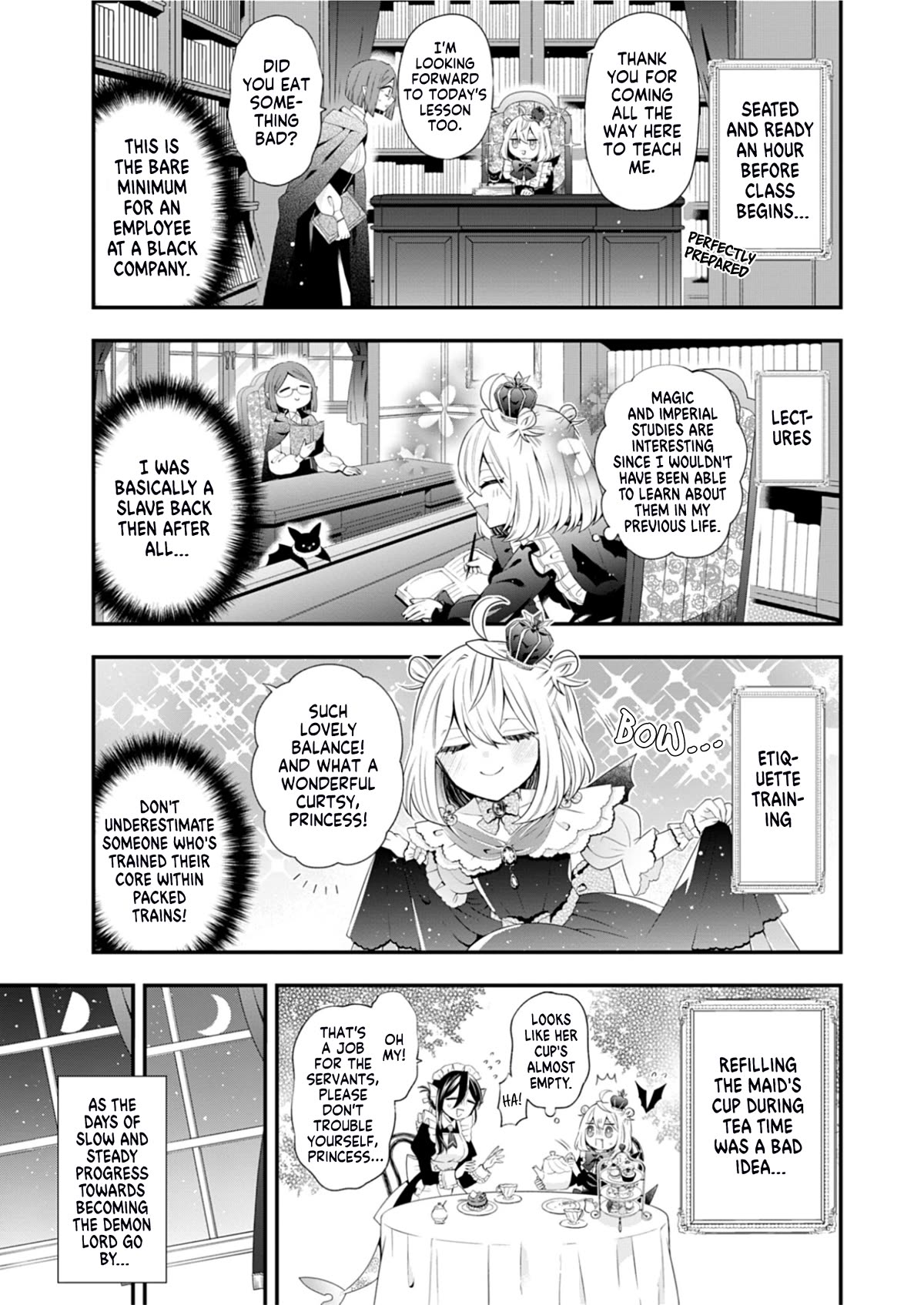 The Old Man That Was Reincarnated as a Young Girl in the Demon World Wants to Become the Demon Lord for the Sake of Peace Chapter 3 page 4 - Chapter 3: Alchemist of the Blue Philosopher's Stone