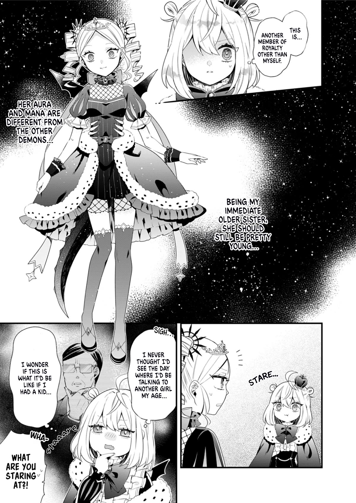 The Old Man That Was Reincarnated as a Young Girl in the Demon World Wants to Become the Demon Lord for the Sake of Peace Chapter 5 page 5 - Chapter 5: Envy Burns a Bright Orange