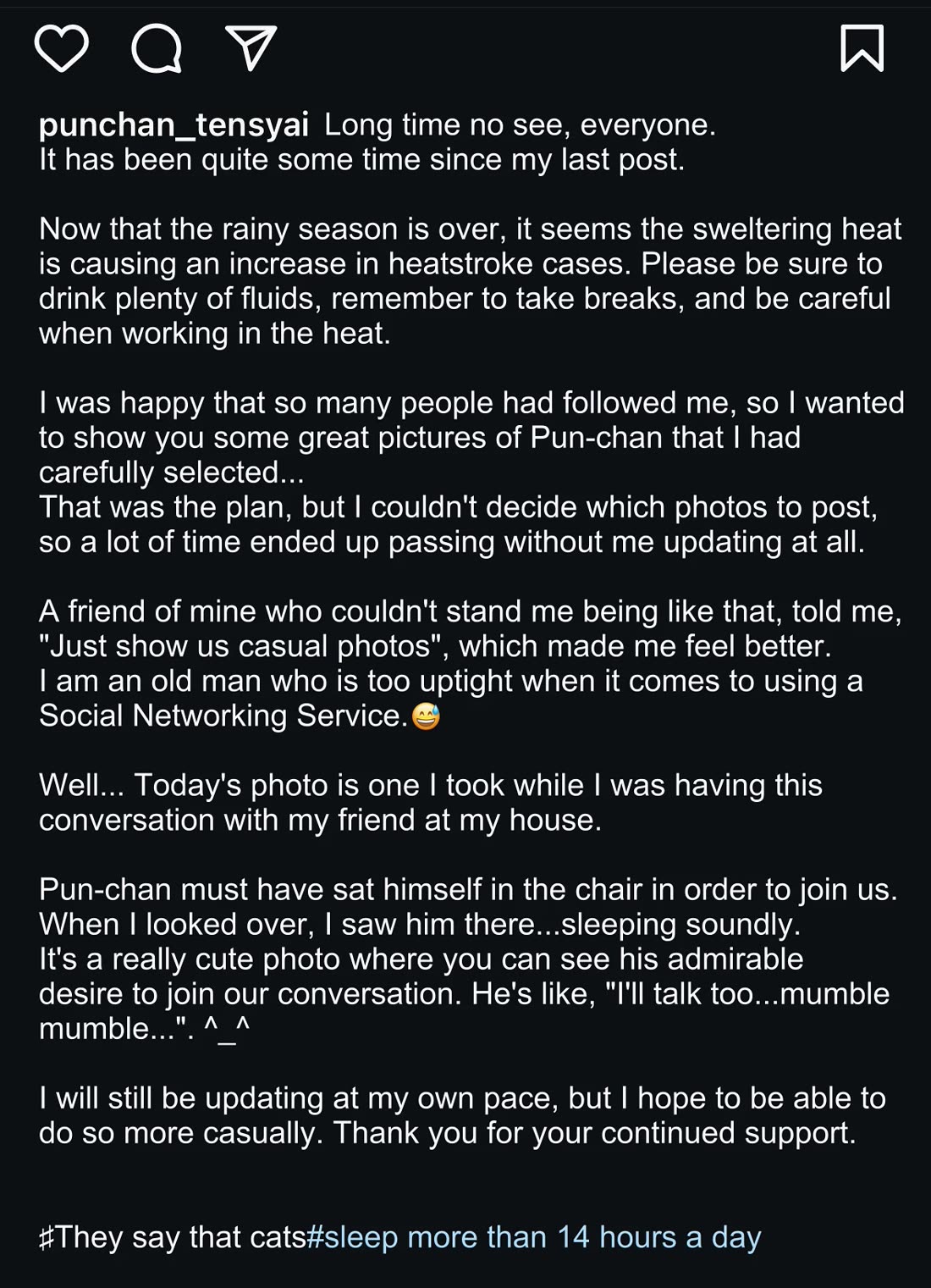 The Old Man Who Was Reincarnated As A Cat Chapter 514.5 page 2 - Chapter 514.5: President's Instagram
