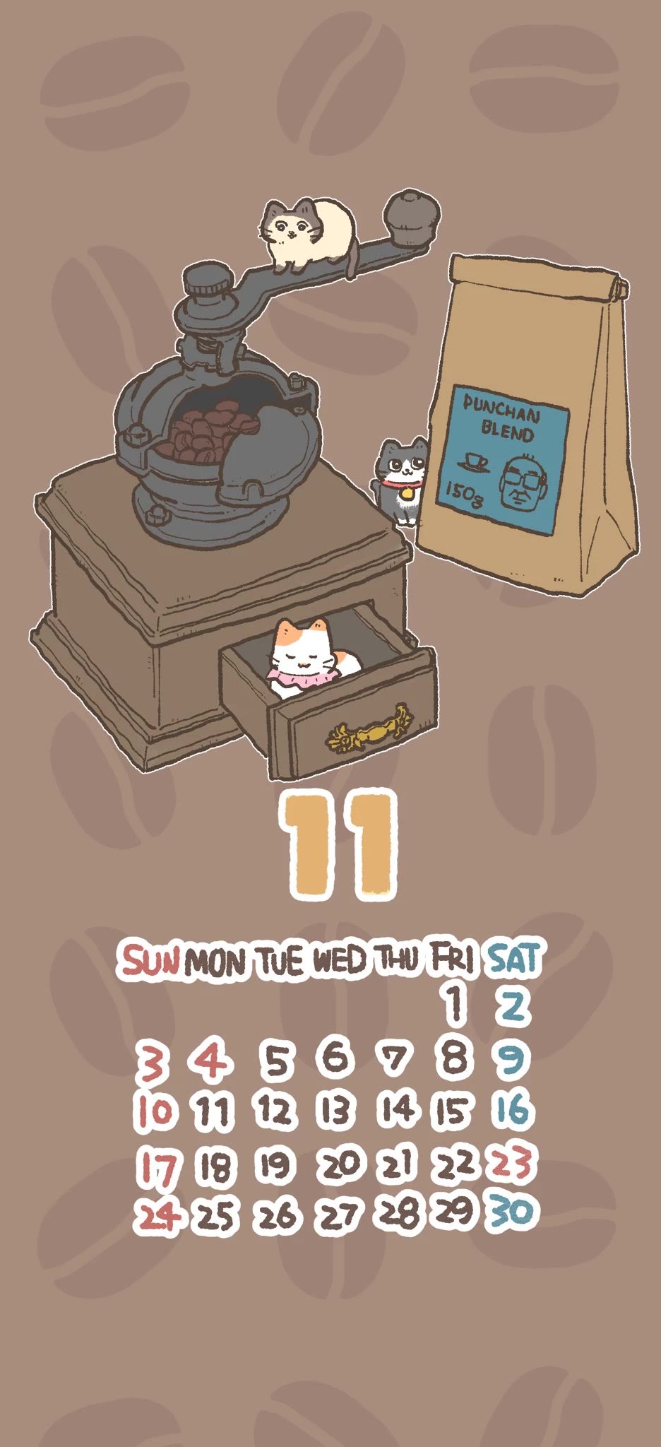 The Old Man Who Was Reincarnated As A Cat Chapter 578.7 page 1 - Chapter 578.7: November Calendar/Wallpaper