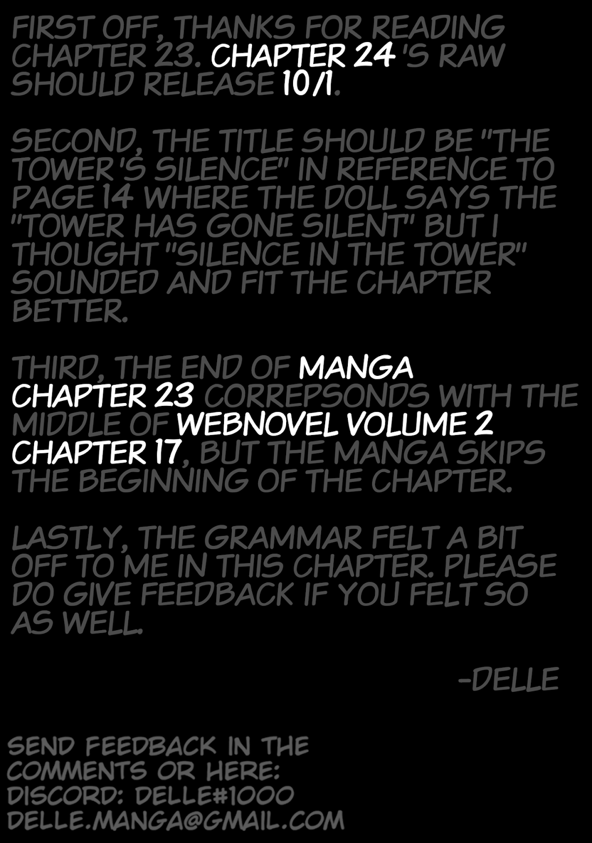 The Other World Doesn't Stand A Chance Against The Power Of Instant Death. Chapter 23 page 31 - Chapter 23: Silence in the tower