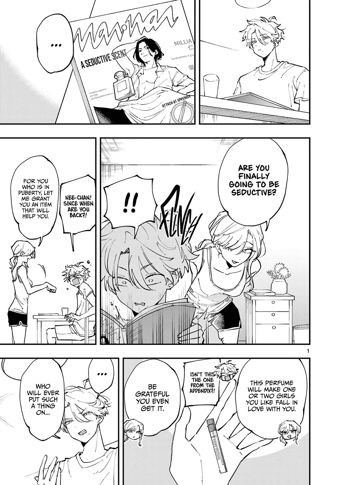 The Person Sitting Next to Me Looking at Me with Perverted Eyes Chapter 13 page 1 - Chapter 13: Perfume