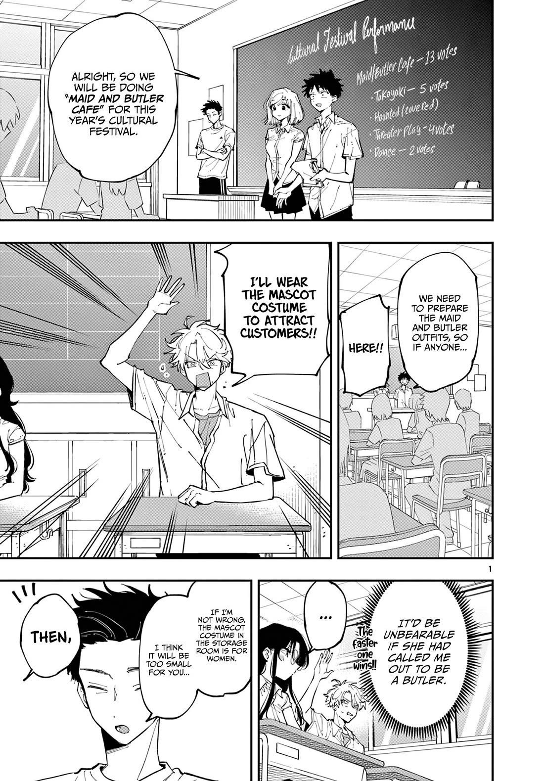 The Person Sitting Next to Me Looking at Me with Perverted Eyes Chapter 14 page 1 - Chapter 14: Taking Measurements