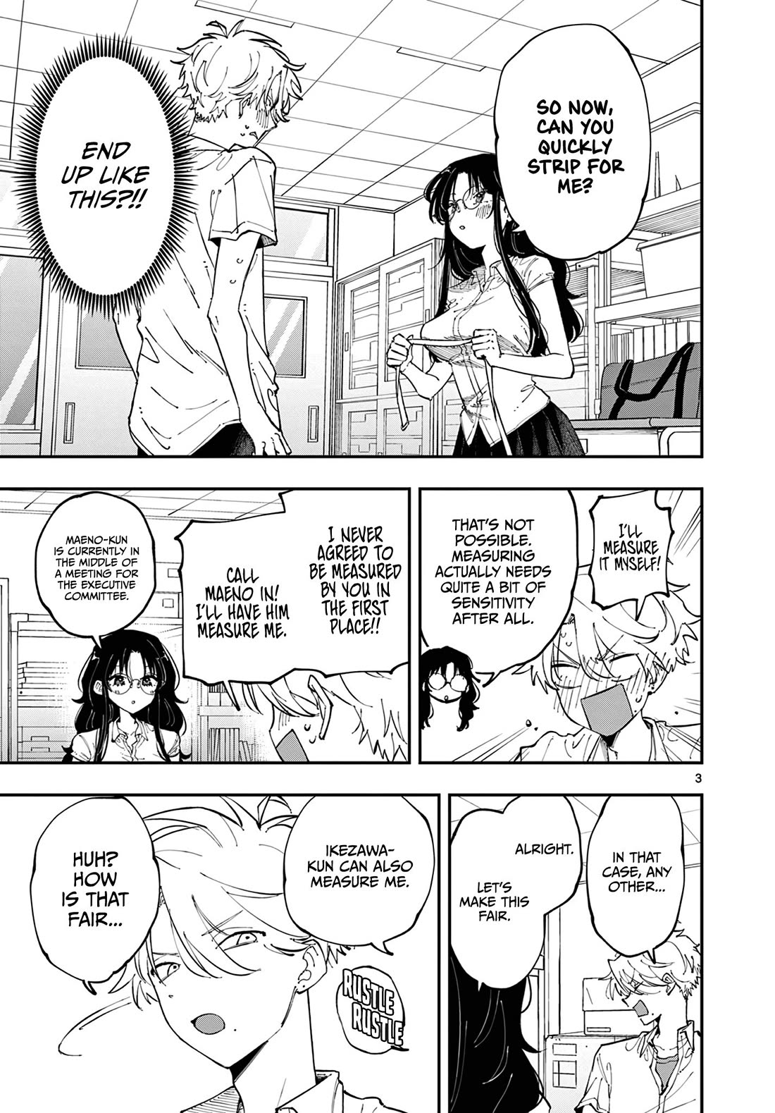 The Person Sitting Next to Me Looking at Me with Perverted Eyes Chapter 14 page 3 - Chapter 14: Taking Measurements