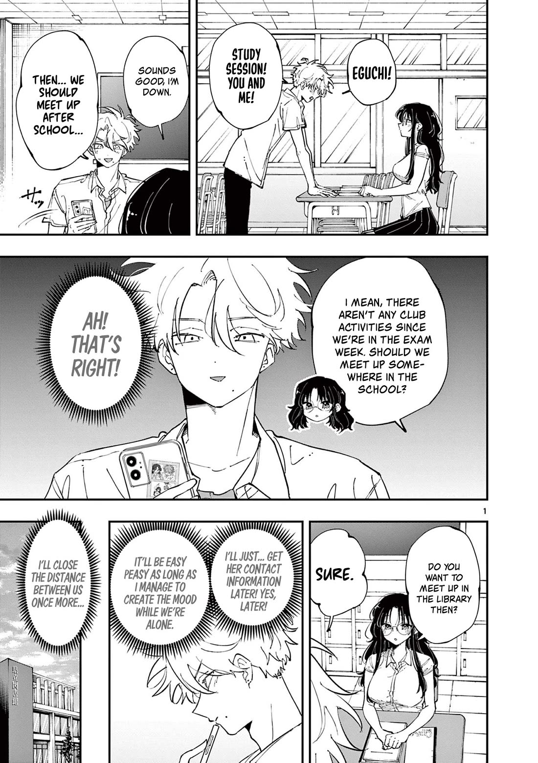 The Person Sitting Next to Me Looking at Me with Perverted Eyes Chapter 36 page 1 - Chapter 36