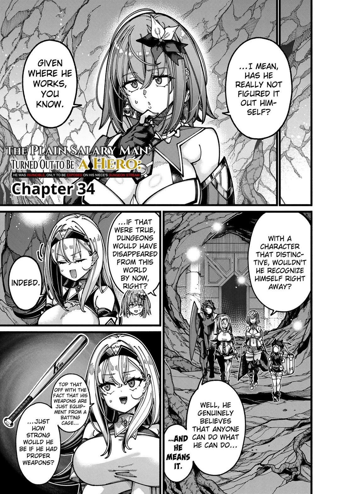 The Plain Salary Man Turned Out to Be a Hero: He was Invincible, Only to Be Exposed on His Niece's Dungeon Stream Chapter 34 page 1 - Chapter 34