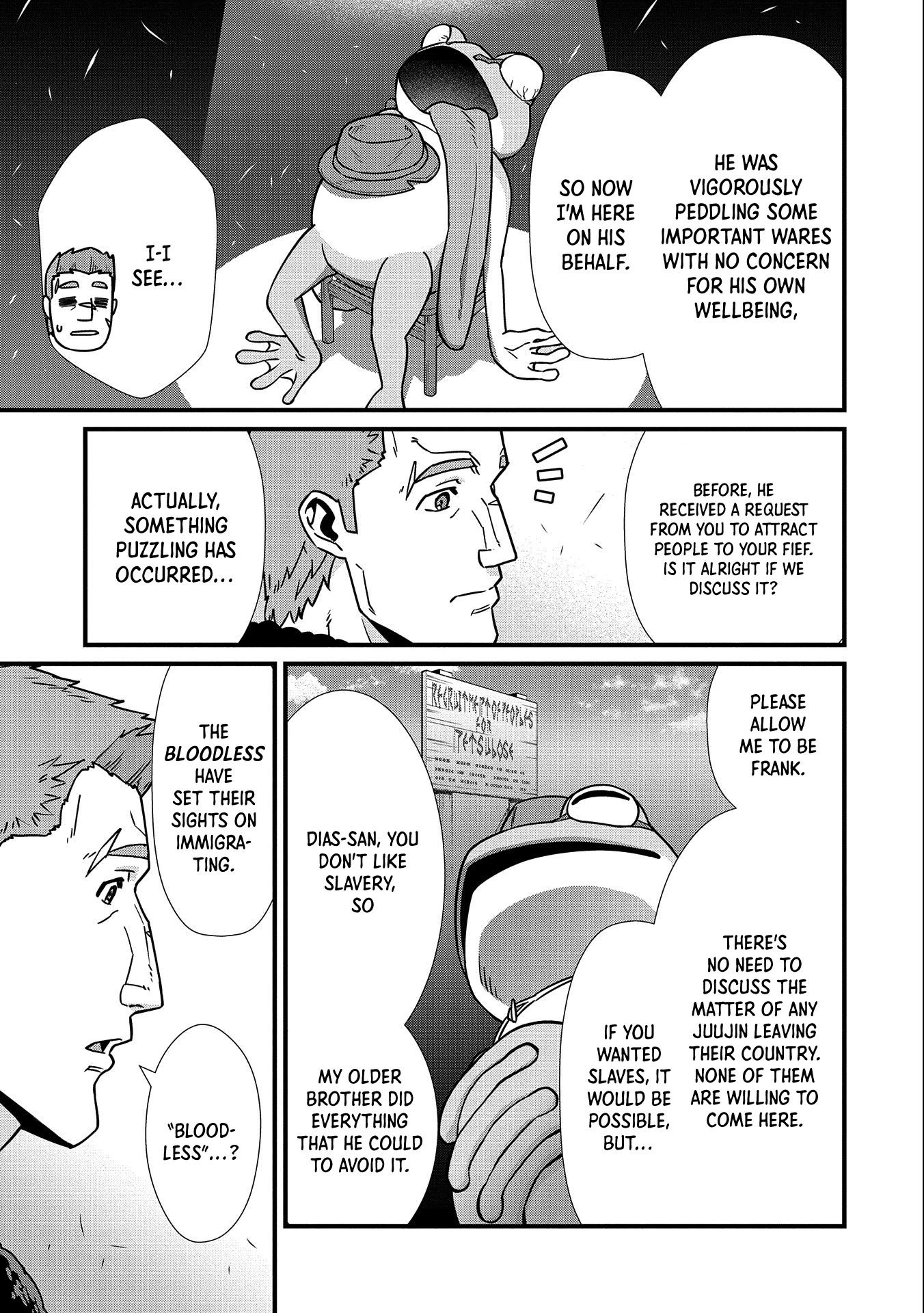 The Population Of The Frontier Owner Starts With 0. "Dias The Blue" And A Blue Horned Girl. Chapter 21 page 14 - Chapter 21