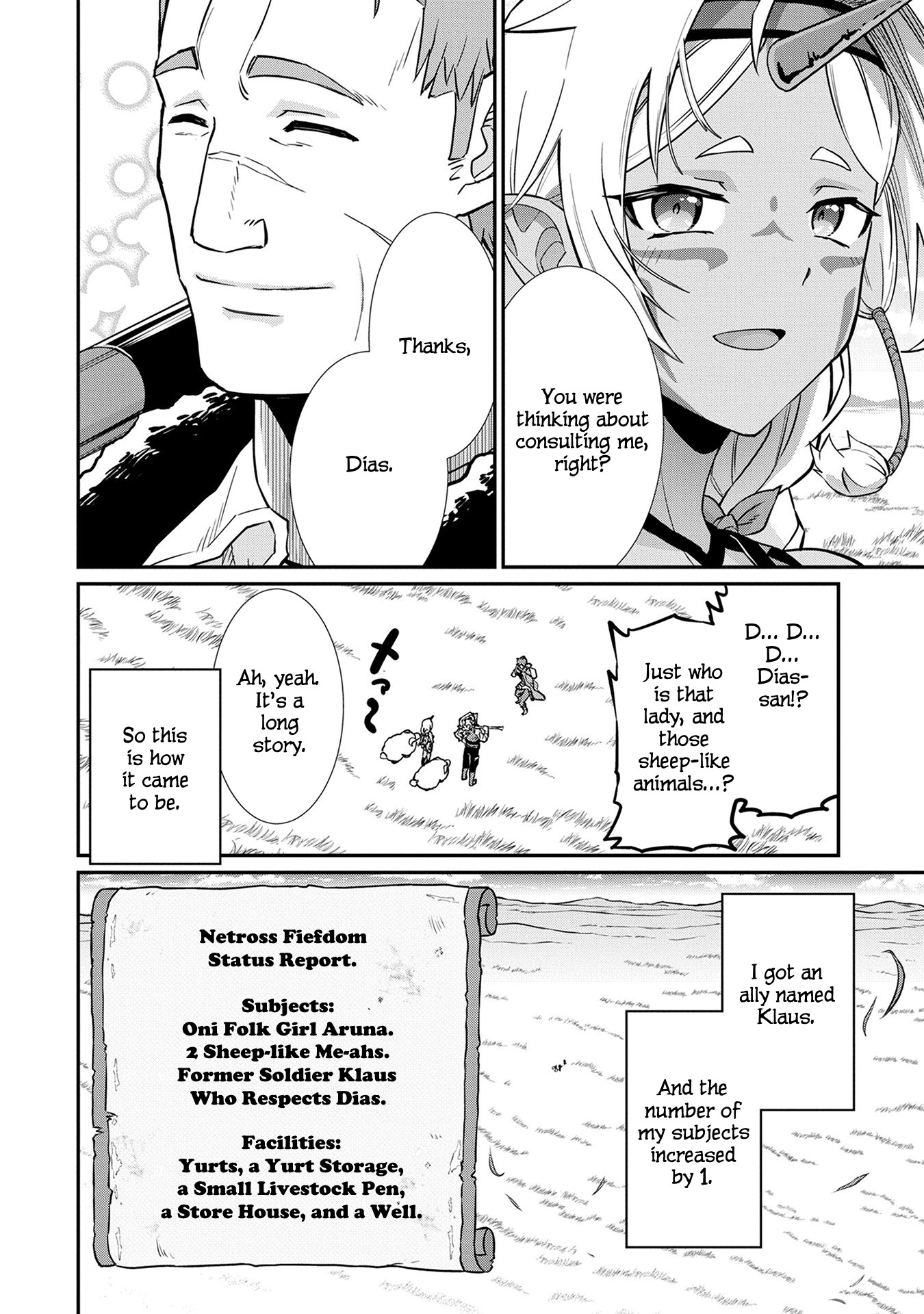 The Population Of The Frontier Owner Starts With 0. "Dias The Blue" And A Blue Horned Girl. Chapter 5 page 31 - Chapter 5
