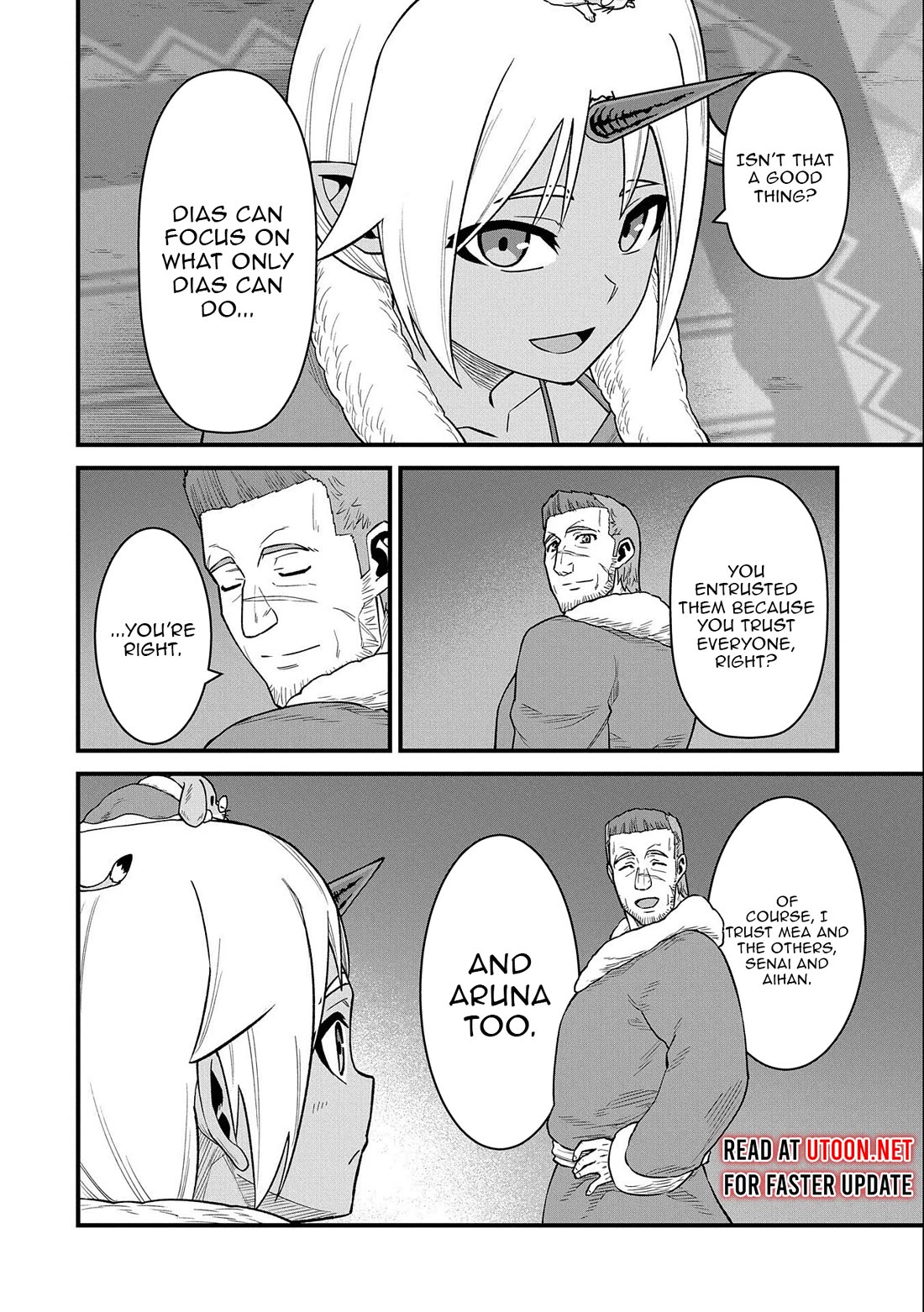The Population Of The Frontier Owner Starts With 0. "Dias The Blue" And A Blue Horned Girl. Chapter 50 page 28 - Chapter 50
