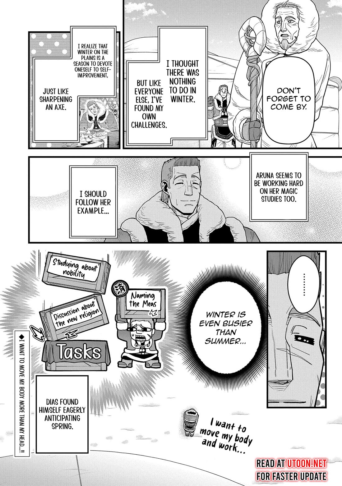 The Population Of The Frontier Owner Starts With 0. "Dias The Blue" And A Blue Horned Girl. Chapter 53 page 32 - Chapter 53