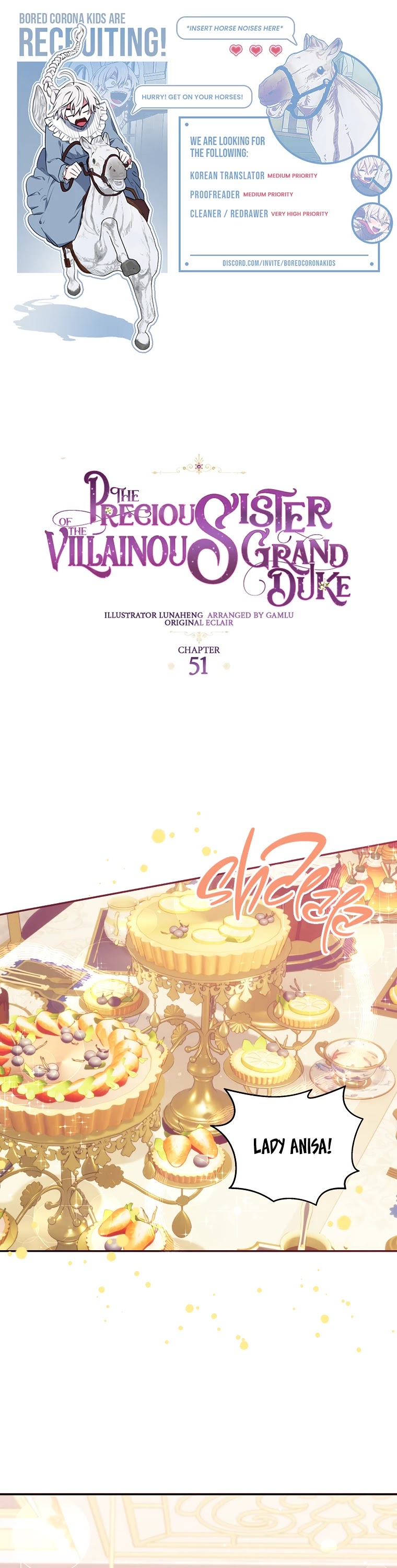 The Precious Sister of the Villainous Grand Duke Chapter 51 page 1 - Chapter 51