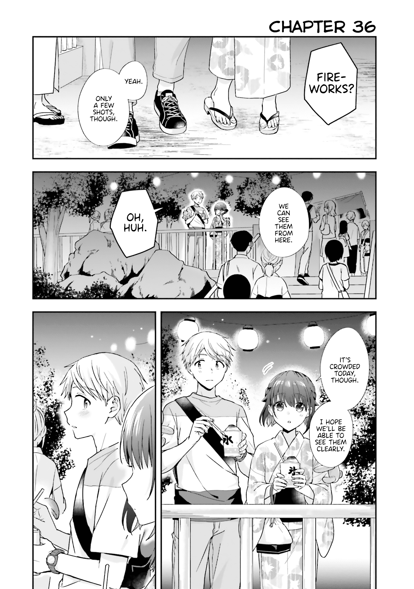 The quiet Komori-san and the loud Oobayashi-kun Chapter 36 page 1 - Chapter 36