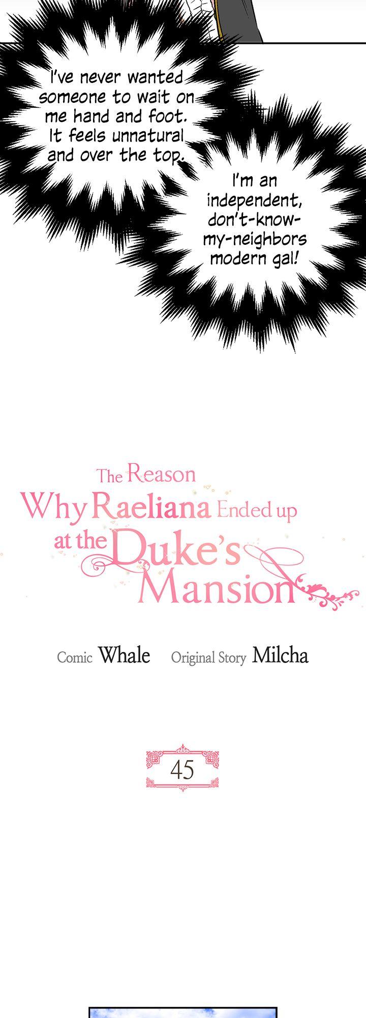 The Reason Why Raeliana Ended up at the Duke's Mansion Chapter 45 page 4 - Chapter 45
