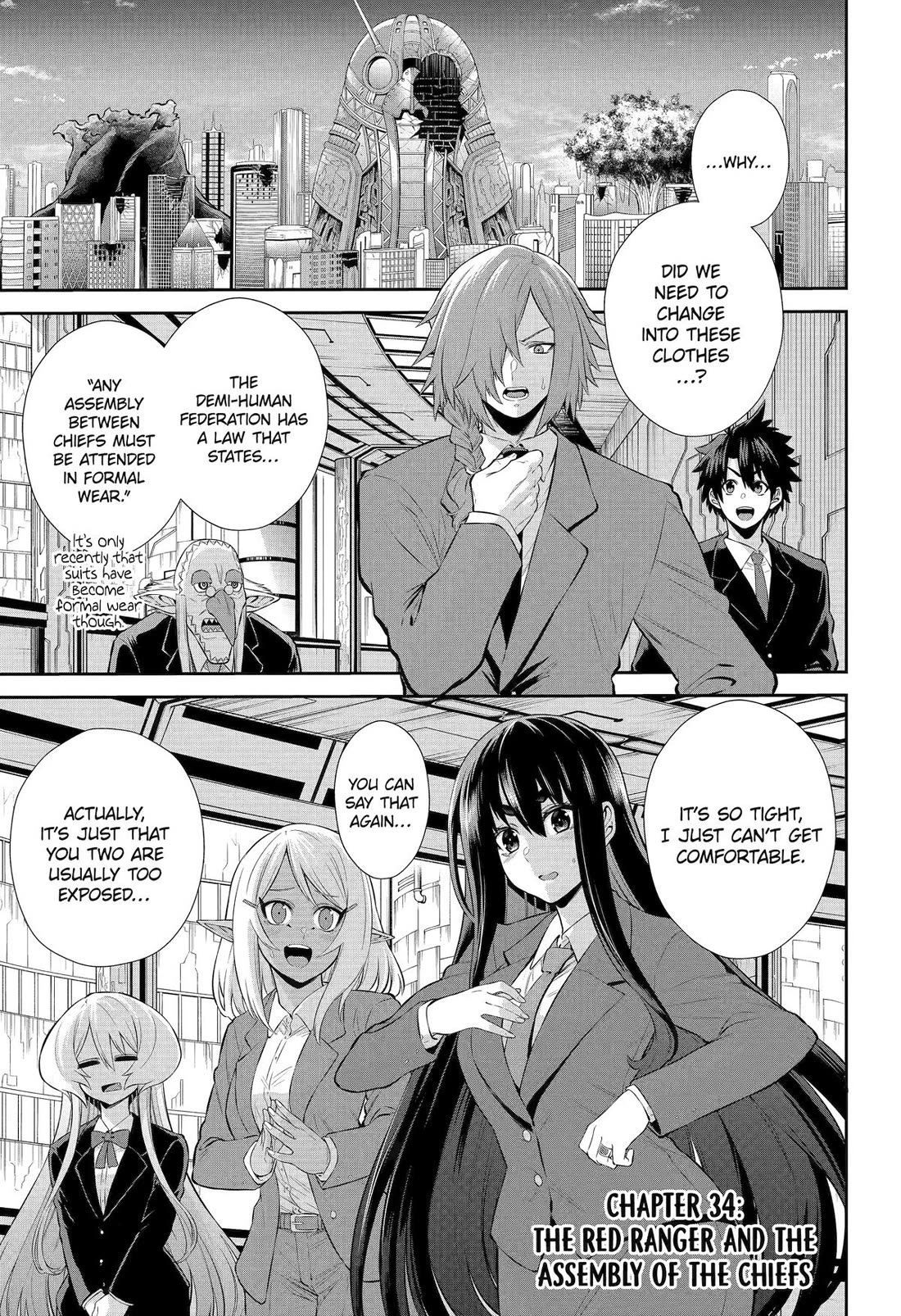 The Red Ranger Becomes an Adventurer in Another World Chapter 34 page 1 - Chapter 34