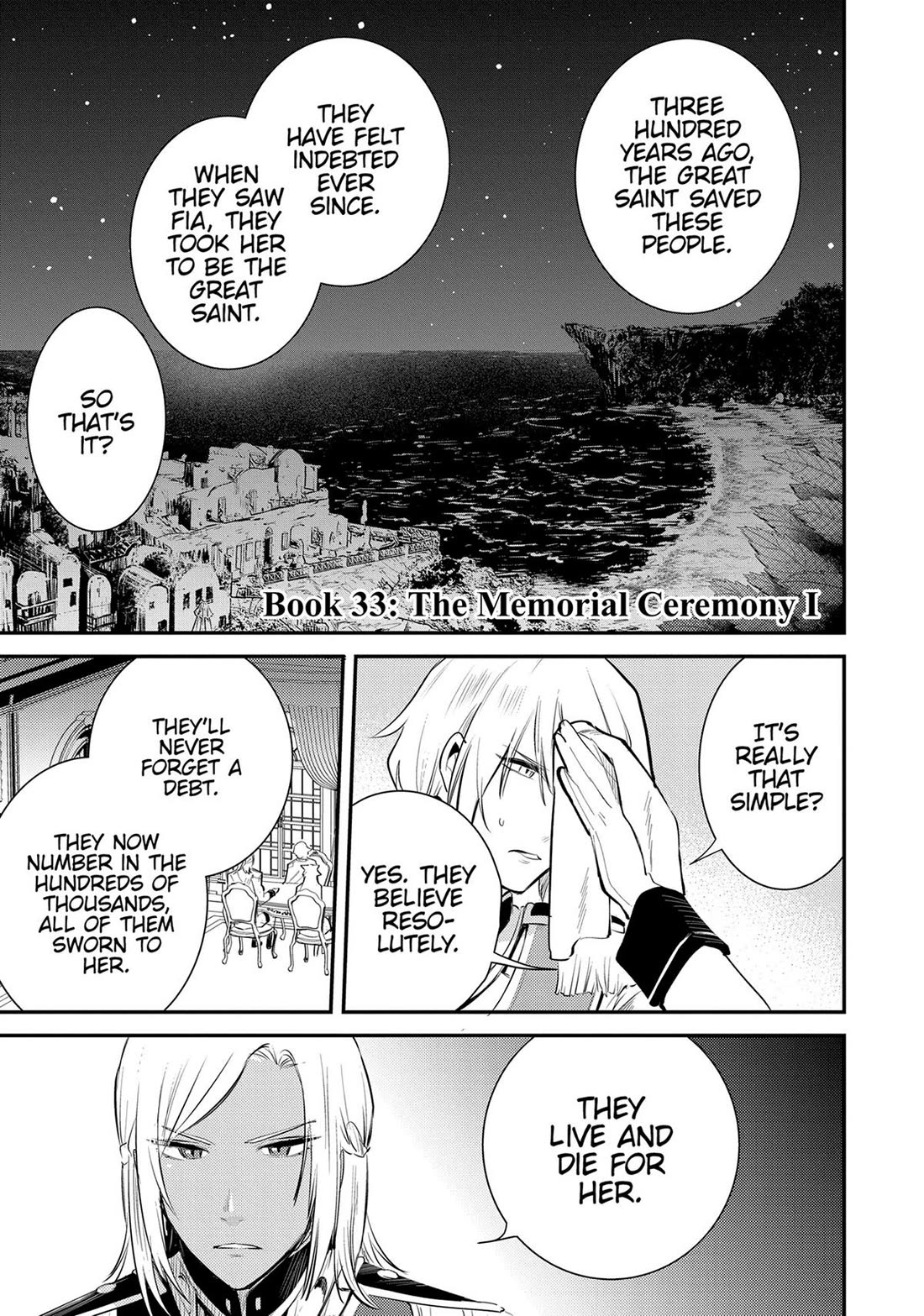 The Reincarnated Great Saint Hides That She's a Saint Chapter 33 page 1 - Chapter 33: The Memorial Ceremony (1)