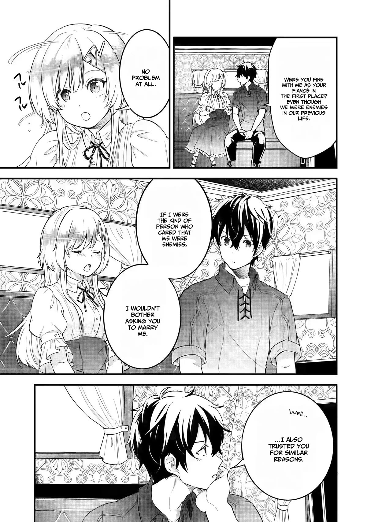 The Reincarnated Marriage of a Hero and a Sage: After Becoming Engaged to a Former Rival, We Became the Strongest Couple Chapter 2 page 18 - Chapter 2: The Hero and The Sage, engagement greeting