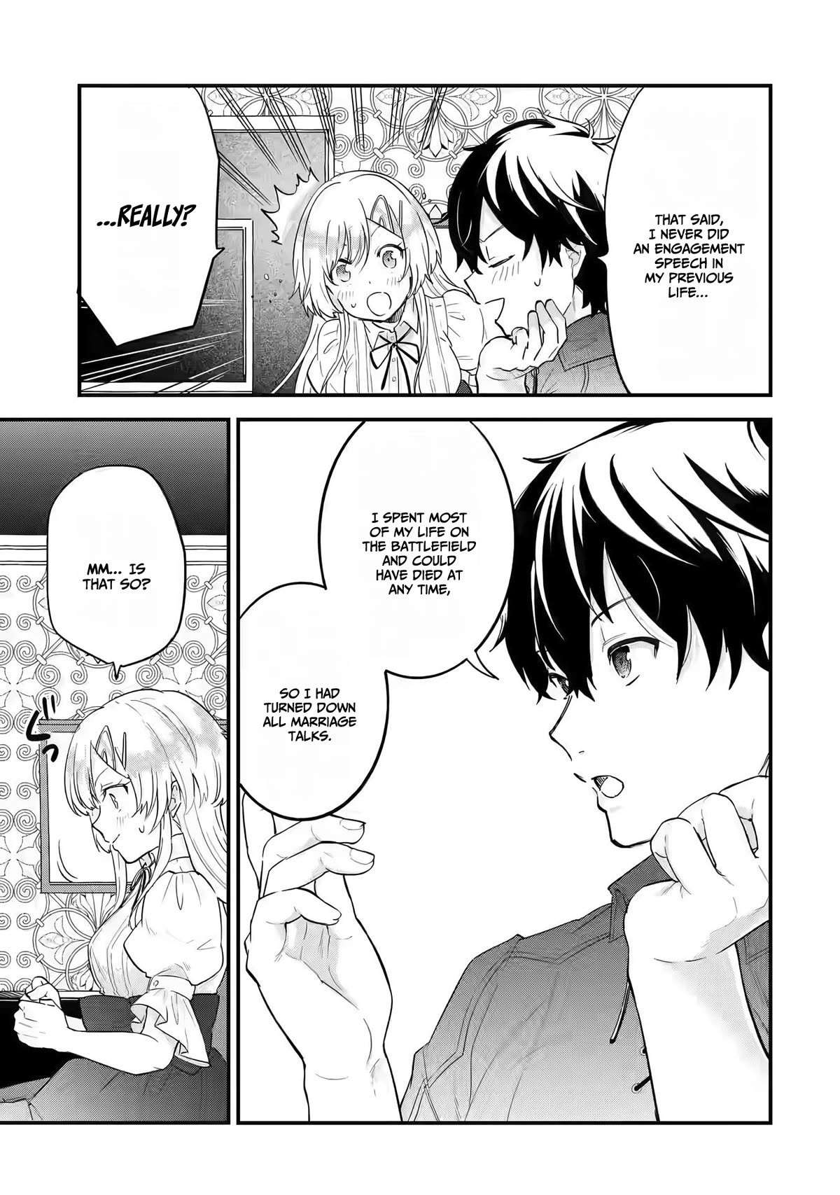 The Reincarnated Marriage of a Hero and a Sage: After Becoming Engaged to a Former Rival, We Became the Strongest Couple Chapter 2 page 20 - Chapter 2: The Hero and The Sage, engagement greeting