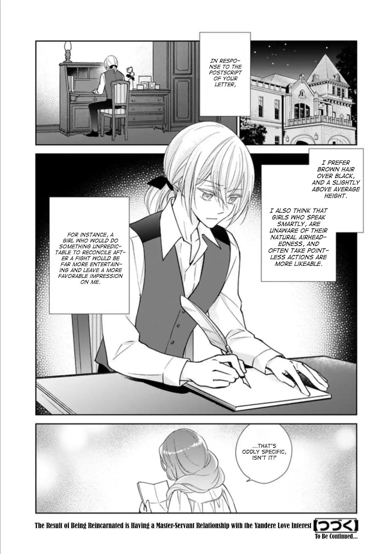 The Result of Being Reincarnated is Having a Master-Servant Relationship with the Yandere Love Interest Chapter 3.1 page 23 - Chapter 3.1 - 3.2