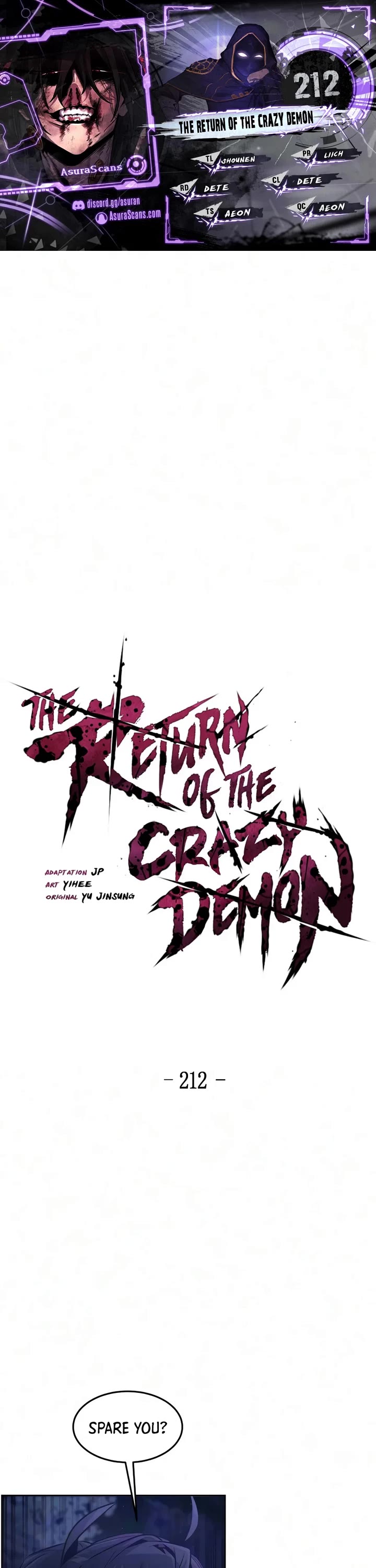 The Return of the Crazy Demon Chapter 212 page 1 - Chapter 212