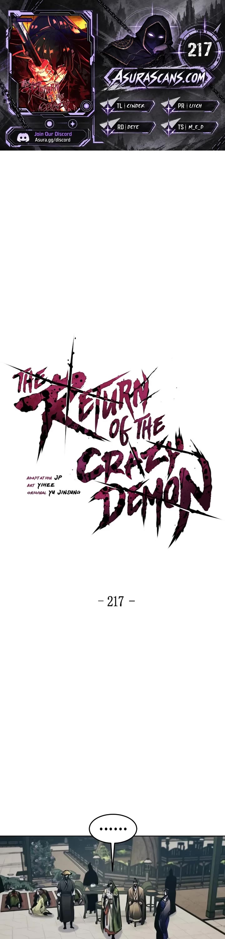 The Return of the Crazy Demon Chapter 217 page 1 - Chapter 217