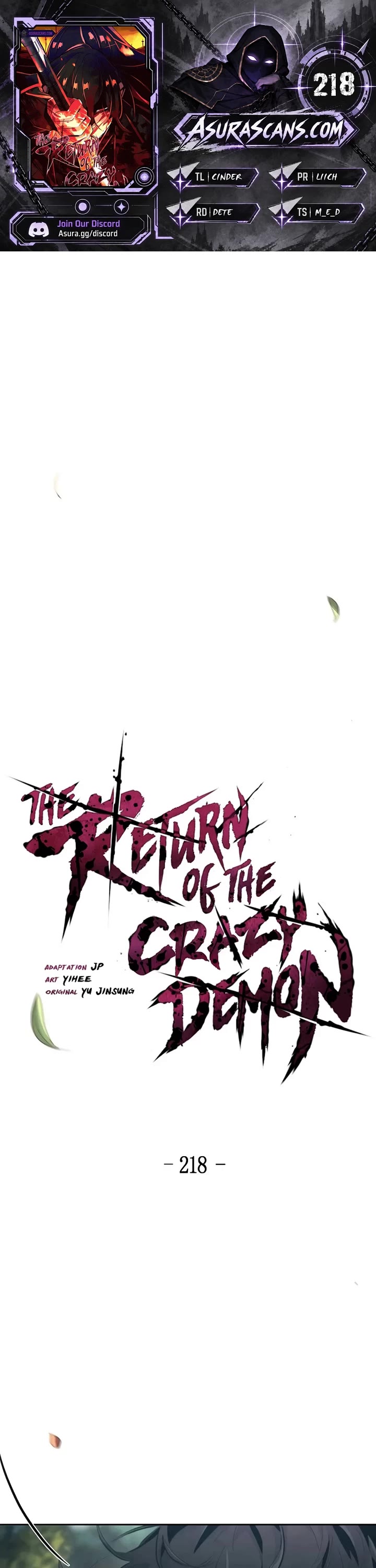 The Return of the Crazy Demon Chapter 218 page 1 - Chapter 218