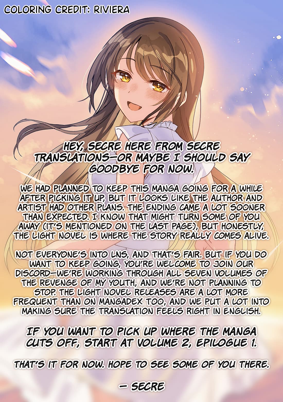 The Revenge of My Youth: My Re Life with a Girl Who Was Too Much of an Angel Chapter 28 page 29 - Chapter 28 [END]