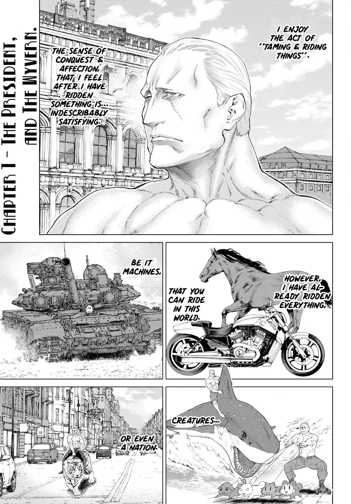The Ride-On King Chapter 1 page 4 - Chapter 1: The President, and The Wyvern