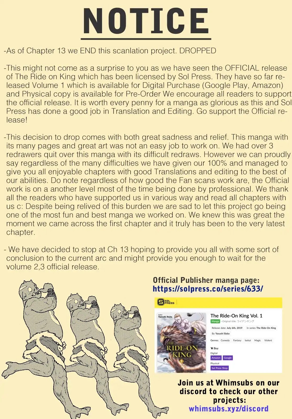 The Ride-On King Chapter 13 page 35 - Chapter 13: The President and The Centaur's Siblings