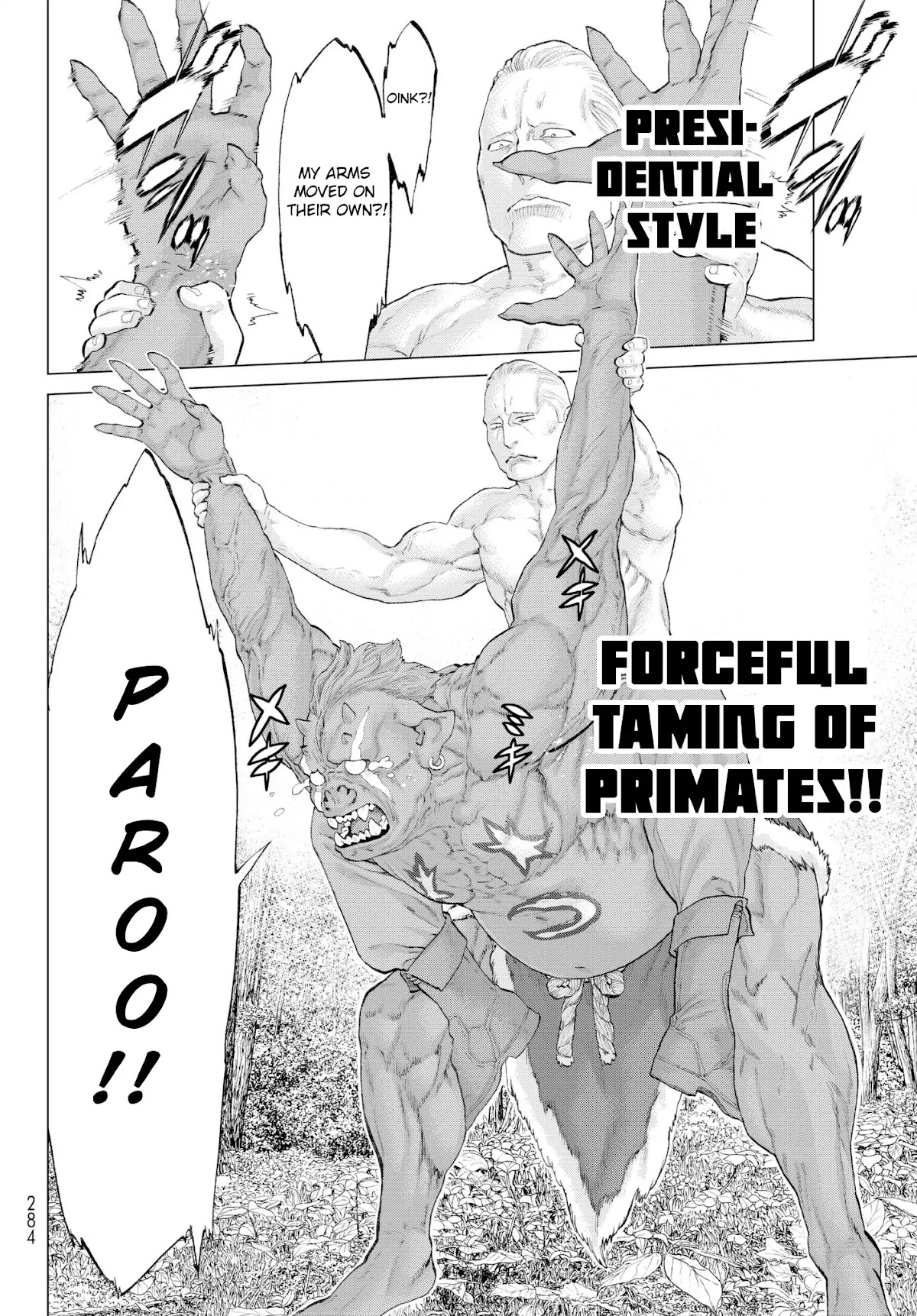 The Ride-On King Chapter 4 page 36 - Chapter 4: The President and the Large Wild Ogre