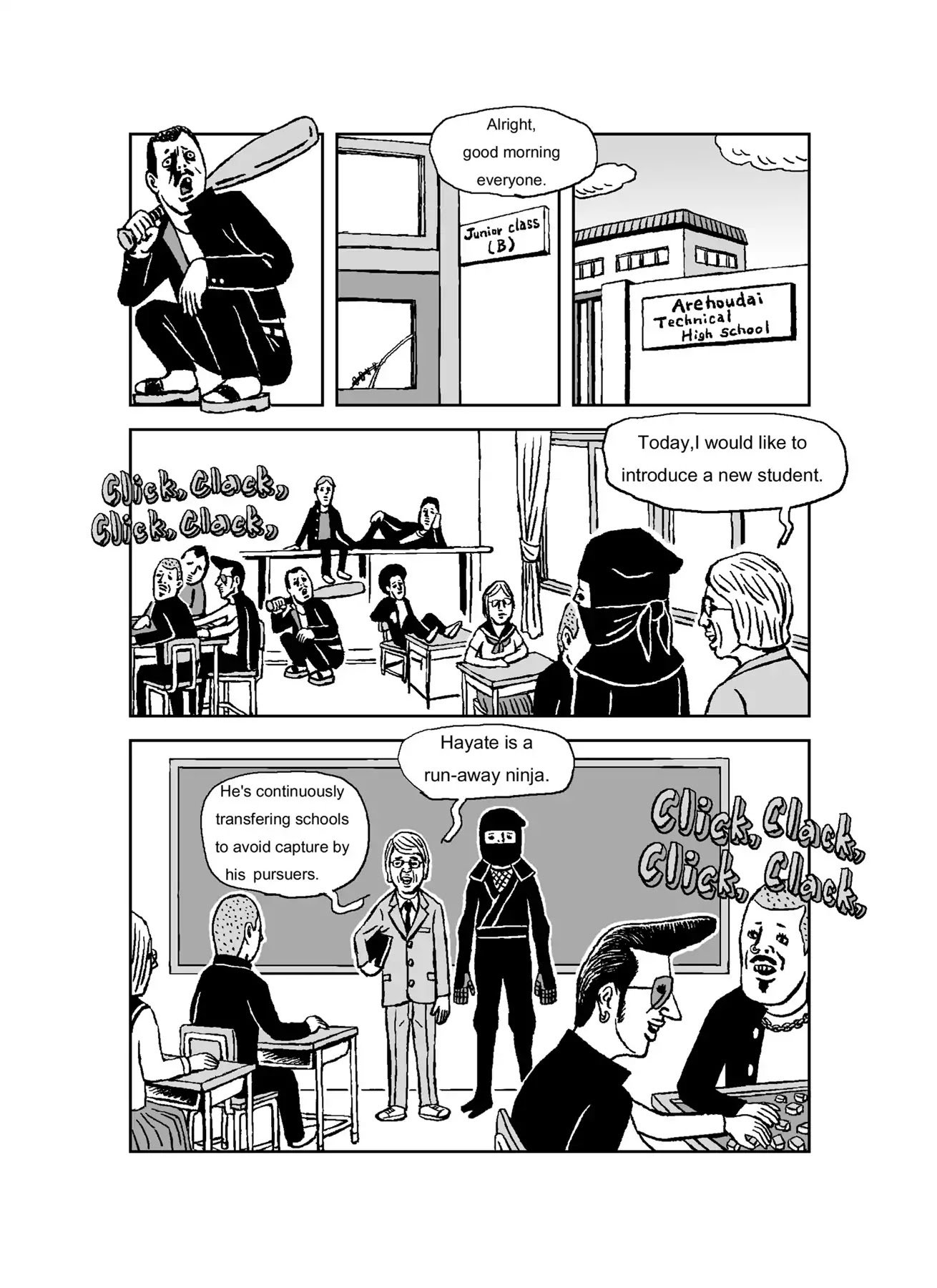The Run-away Student NINJA HAYATE Chapter 0 page 8 - Vol.1