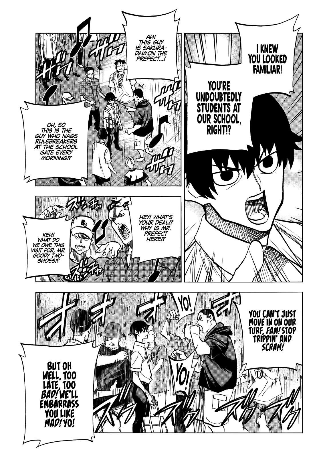 The Story Between a Dumb Prefect and a High School Girl with an Inappropriate Skirt Length Chapter 13 page 9 - Chapter 13: A Story About The Dumb Prefect Being Challenged to a Street Battle