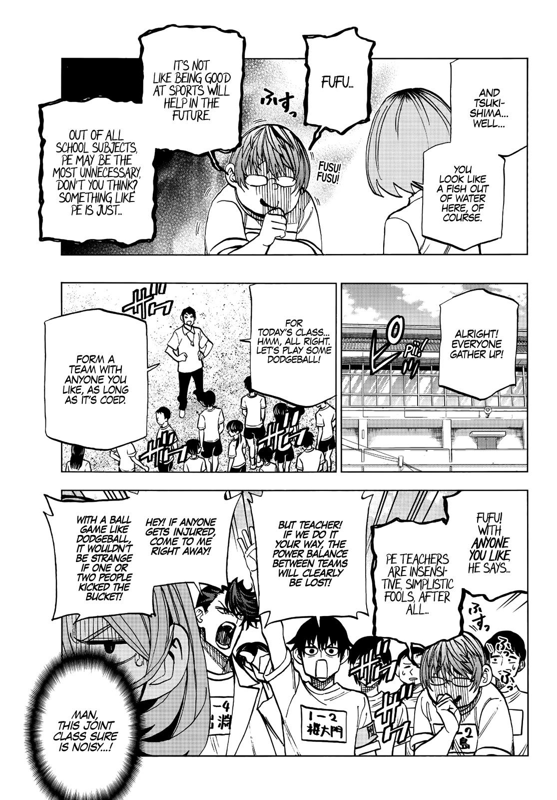 The Story Between a Dumb Prefect and a High School Girl with an Inappropriate Skirt Length Chapter 14 page 8 - Chapter 14: The Story About the Dumb Prefect and His Friends Working Hard During Their PE Class