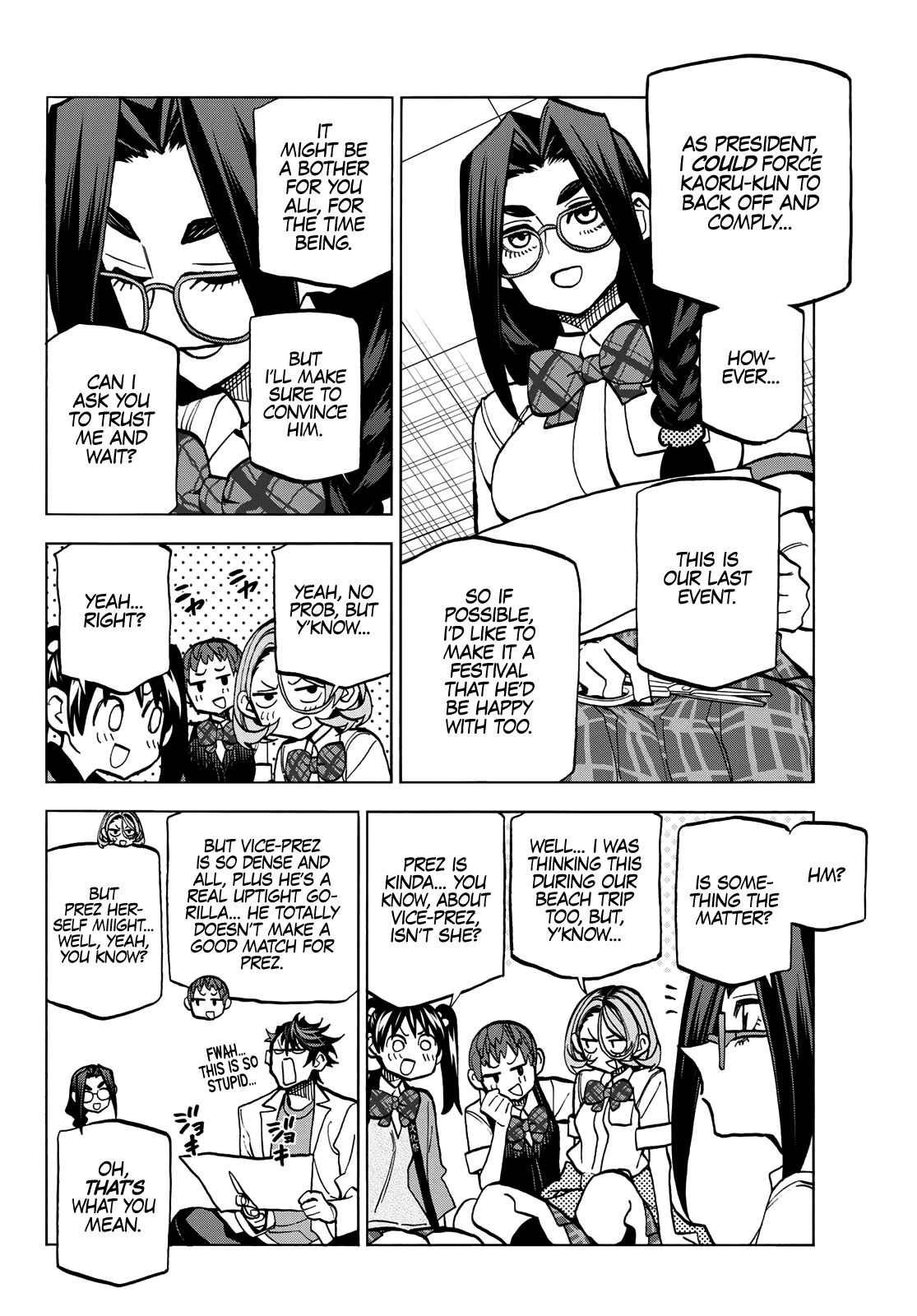 The Story Between a Dumb Prefect and a High School Girl with an Inappropriate Skirt Length Chapter 28 page 16 - Chapter 28: The Story About the Dumb Prefect's Lead-Up to the Cultural Festival, Part 1
